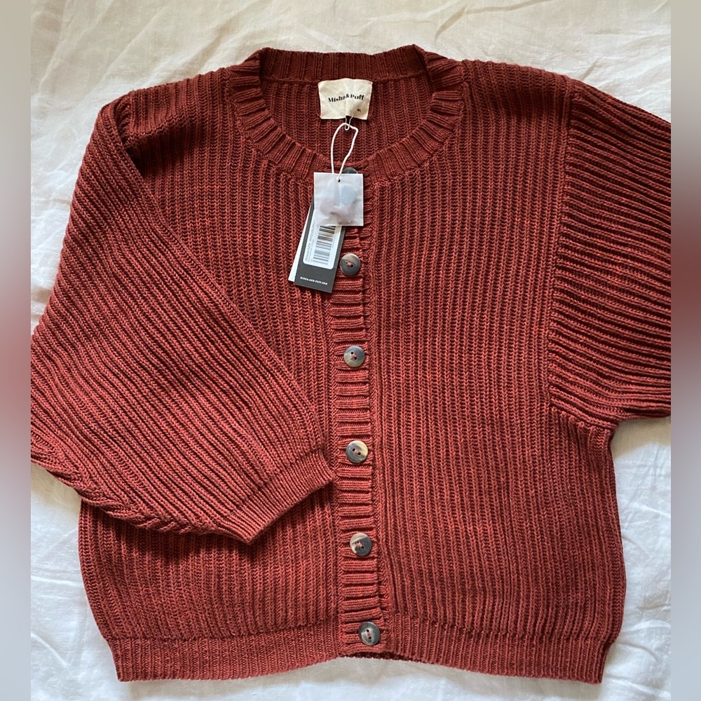 NWT Misha and Puff fisherman sweater in cocoa bean M/L